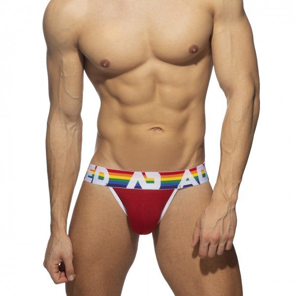 ADDICTED 3 Pack Rainbow Thong - Red, Purple
