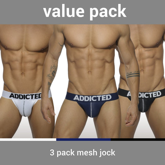 ADDICTED 3 Pack Mesh Jock Push Up