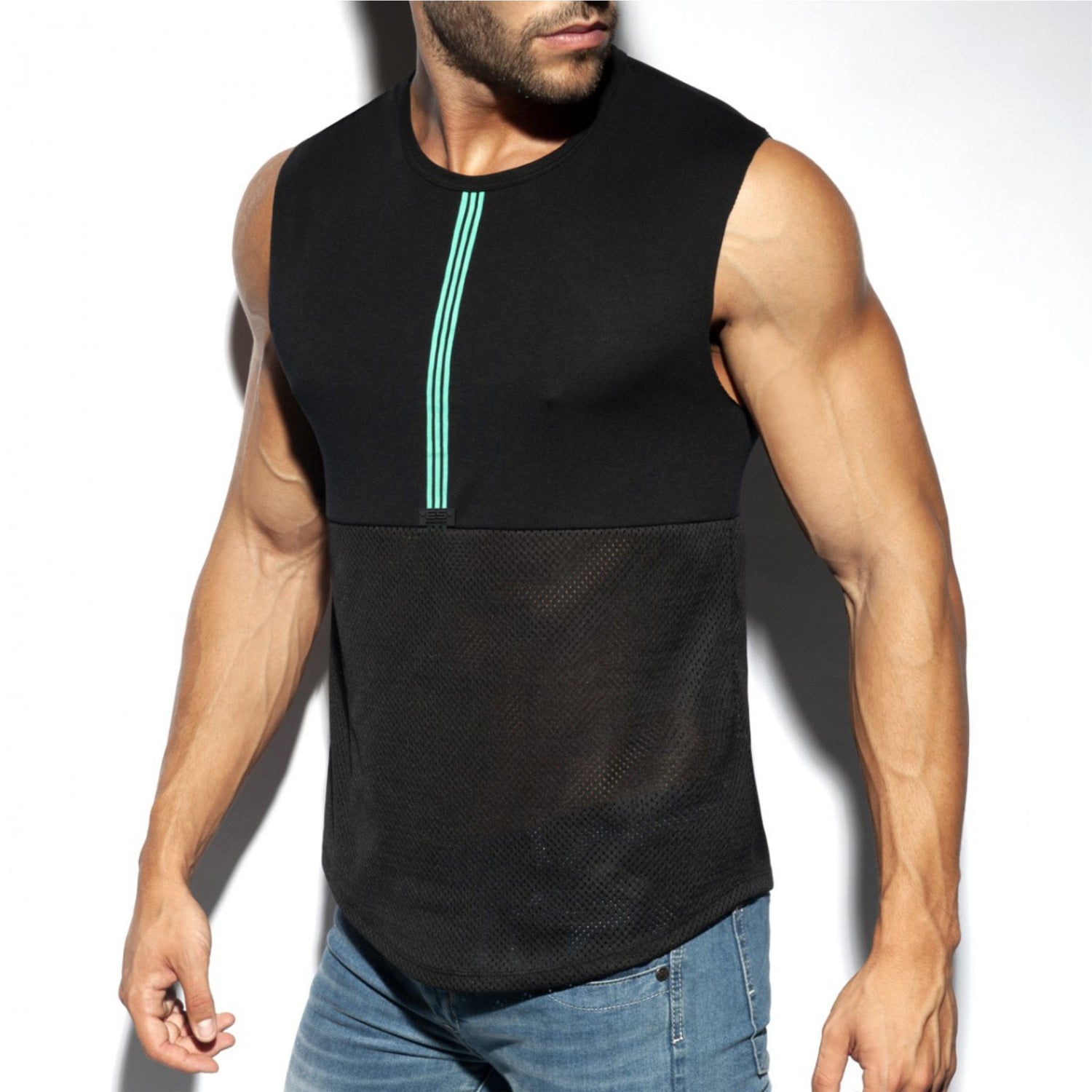 ES Collection Recycled Rib Tank Top - Black