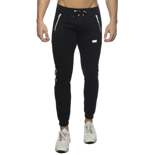 ADDICTED DOUBLE ZIP JOGGING PANTS - BLACK - ADDICTED SA